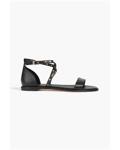 michael kors astrid flat sandal|Astrid Studded Leather Sandal .